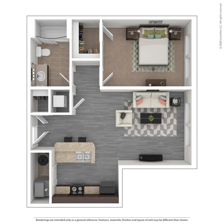 A A2 unit with 1 Bedrooms and 1 Bathrooms with area of 749   sq. ft